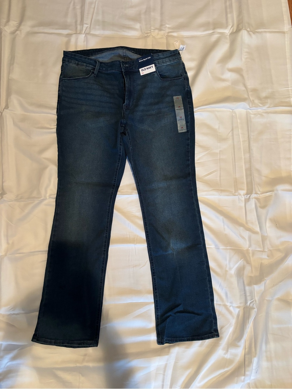 Old Navy Women's Dark Blue Stretch Bootcut Jeans
